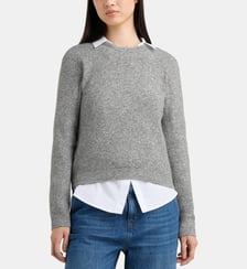 Pull droit Flavie R moucheté Galeries Lafayette