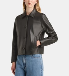 Blouson droit Dakota cuir Galeries Lafayette