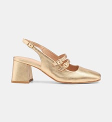 Escarpins sling back Pamina métallisés Cosmoparis