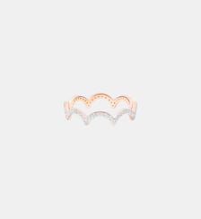 Bague anneau en or rose et diamants Ginette Ny