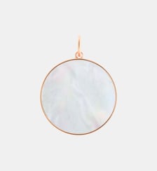 Pendentif - Jumbo ever en or rose et nacre blanche. Ginette Ny