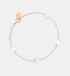 Bracelet en or rose et perles de nacre blanche Ginette Ny