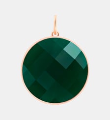 Charm Jumbo en or rose et agate verte  Ginette Ny