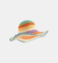 Chapeau en paille à rayures contrastantes Molo