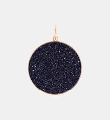 Pendentif - Jumbo Ever en or rose et pierre de sable bleue Ginette Ny