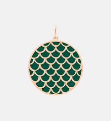 Pendentif - Jumbo Ever en or rose et agate verte Ginette Ny