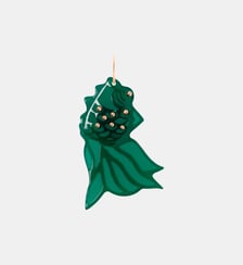 Pendentif - Goldfish en or rose et agate verte Ginette Ny