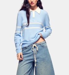 Pull polo droit cachemire bandes signature From Future