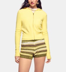 Cardigan droit zippé cachemire From Future