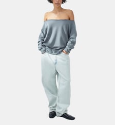 Sweat col bateau en coton American Vintage