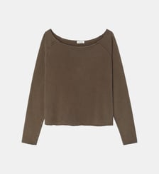 Sweat col bateau en coton American Vintage