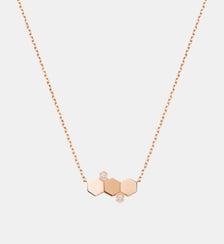 Pendentif en or rose pavé de 2 diamants Chaumet