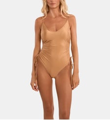 Maillot de bain 1 pièce smoké col V Molly Bracken