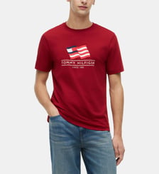 T-shirt droit signature Tommy Hilfiger