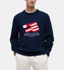 Pull droit signature Tommy Hilfiger