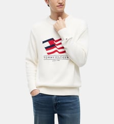 Pull droit signature Tommy Hilfiger