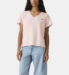 T-shirt droit en coton col V signature Levi's