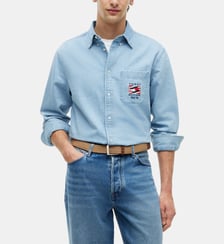 Chemise droite denim Tommy Hilfiger