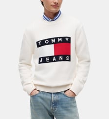 Pull droit signature Tommy Hilfiger