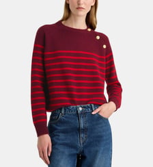 Pull marinière droit Fouesnant cachemire  Galeries Lafayette