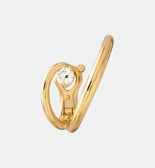 Boucle d'oreille en or jaune 18 carats et diamant - Droite Charlotte Chesnais