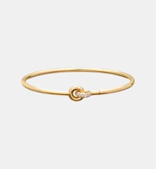 Bracelet jonc en or jaune 18 carats et diamants Charlotte Chesnais