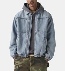 Veste courte droite zippée coton denim Levi's