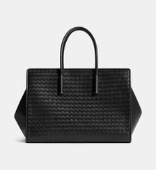 Tote bag Barbara en cuir motif à carreaux Bottega Veneta
