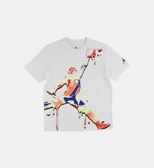 T-shirt coton mélangé logo façon peinture Jordan