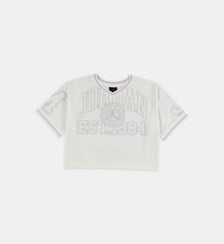 T-shirt crop lettrage et liserés Jordan