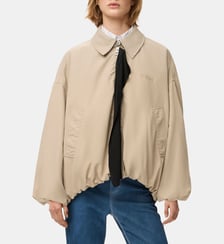 Veste droite fermeture à glissière volants Loewe
