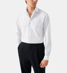 Chemise droite Wrinkle-Resistant popeline coton bio Eton