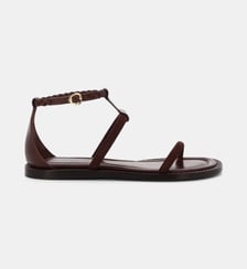 Sandales plates Palma en cuir Socque