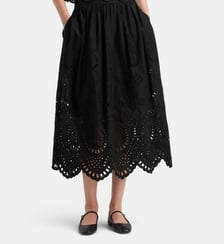 Jupe longue Floreal Schif broderies coton Galeries Lafayette