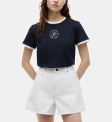 T-shirt droit signature Tommy Hilfiger