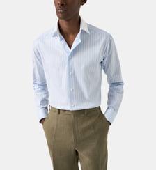 Chemise droite en coton Eton