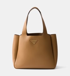 Sac cabas en cuir signature Prada