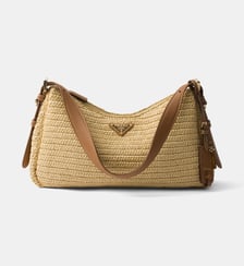 Grand sac Aimée en crochet et cuir Prada