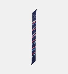Foulard fin en sergé de soie imprimé signature Prada