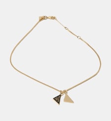Collier en métal émaillé signature Prada