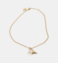 Collier en métal émaillé signature Prada