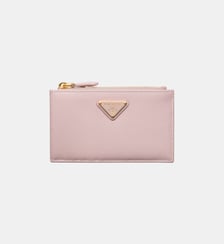 Porte-cartes en cuir Saffiano imprimé Prada
