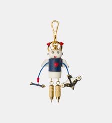 Charm porte-clés Cupido en cuir Saffiano Prada