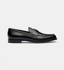 Mocassins en cuir brossé signature Prada