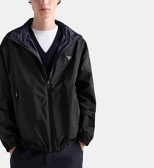 Veste oversize col montant signature Prada