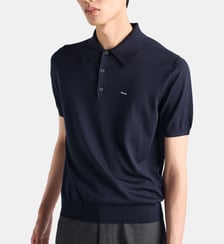 Polo ajusté en laine extra fine Prada