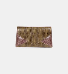 Sac pochette enveloppe en cuir effet serpent Dries Van Noten