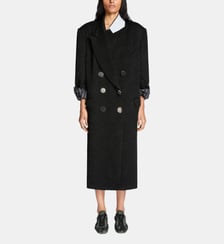 Manteau droit en coton mélangé Dries Van Noten