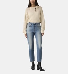 Jean 501 court droit taille haute Levi's
