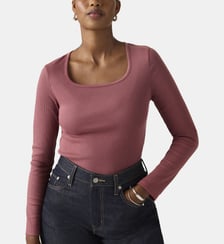 T-shirt ajusté côtelé manches longues Levi's